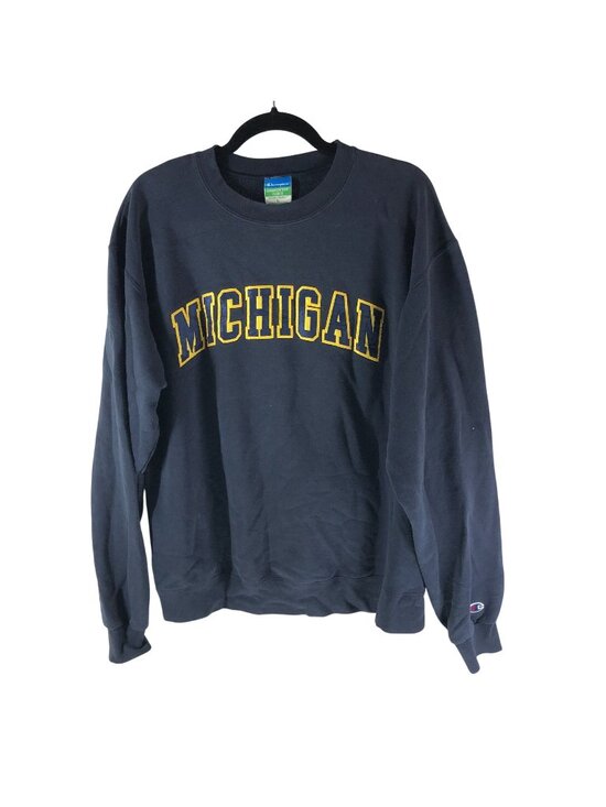 Champion Other - Champion Eco Fleece Mens Sweatshirt University of Michigan Navy Blue L
